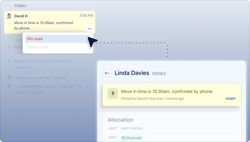 Pinned notes: Keep what matters front and centre