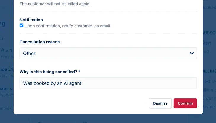 Add your own subscription cancellation reasons