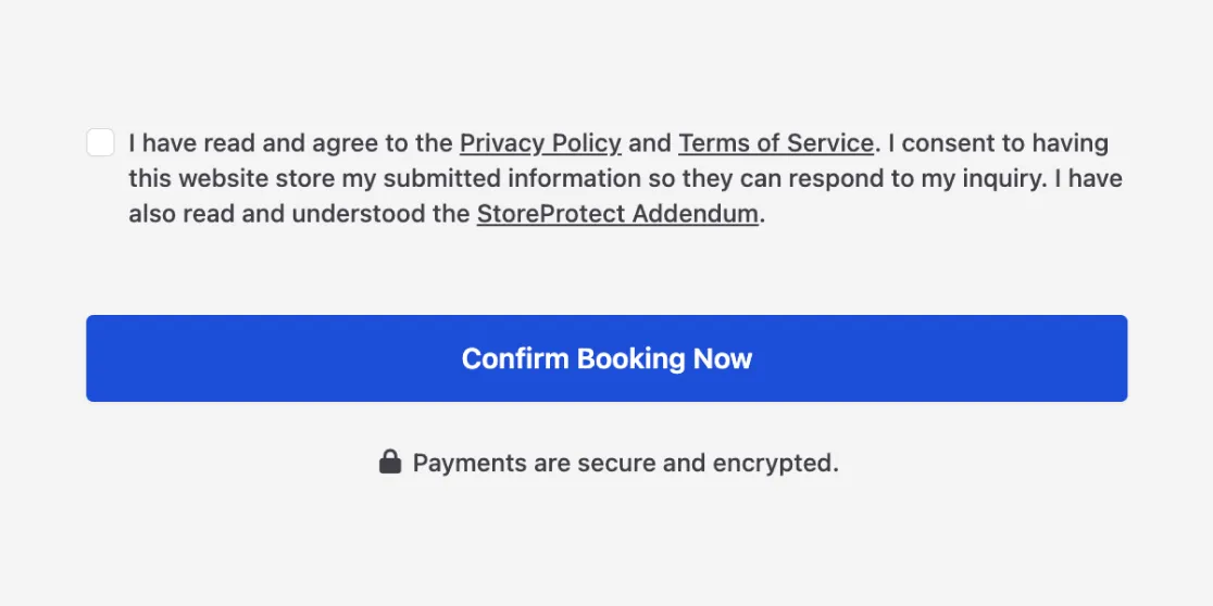 Customise your booking form agreement