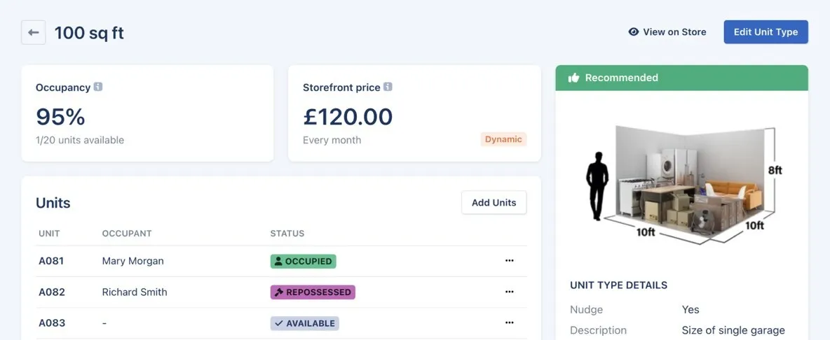 Enhancements to Unit Type pages