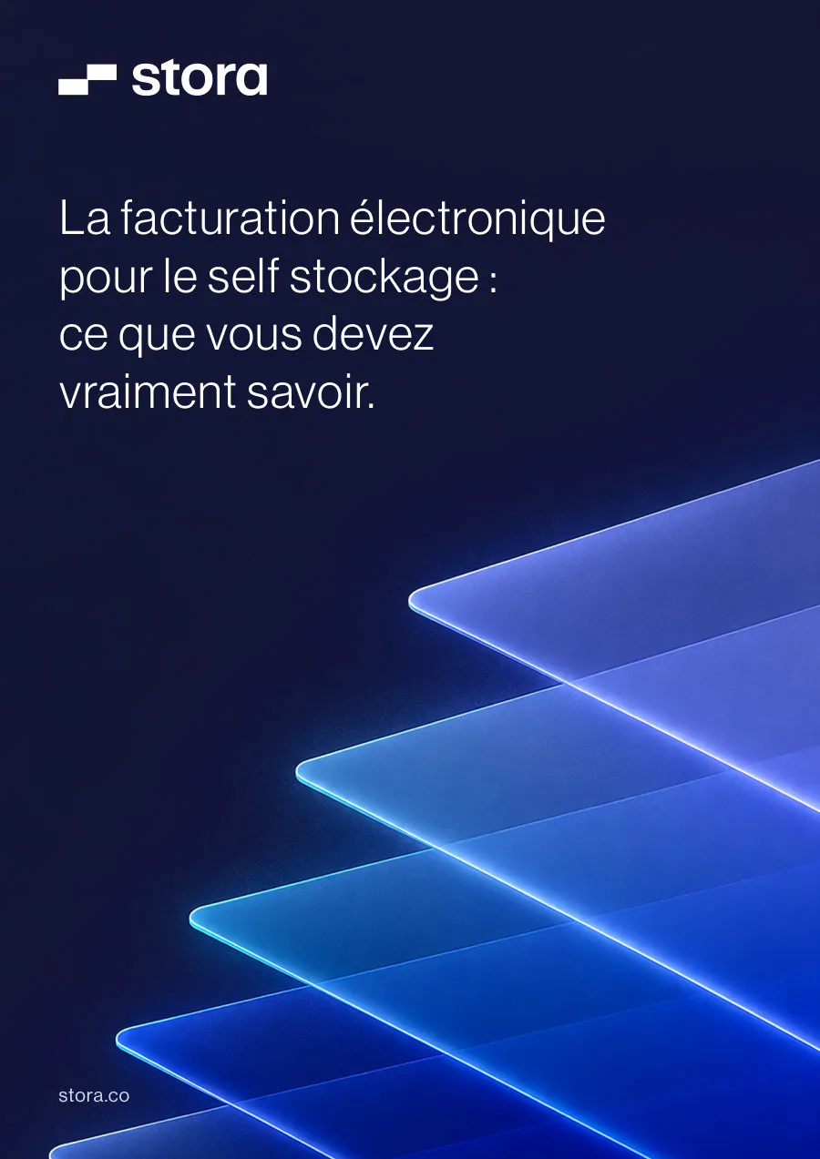 Couverture du guide : la facturation électronique pour le self-stockage