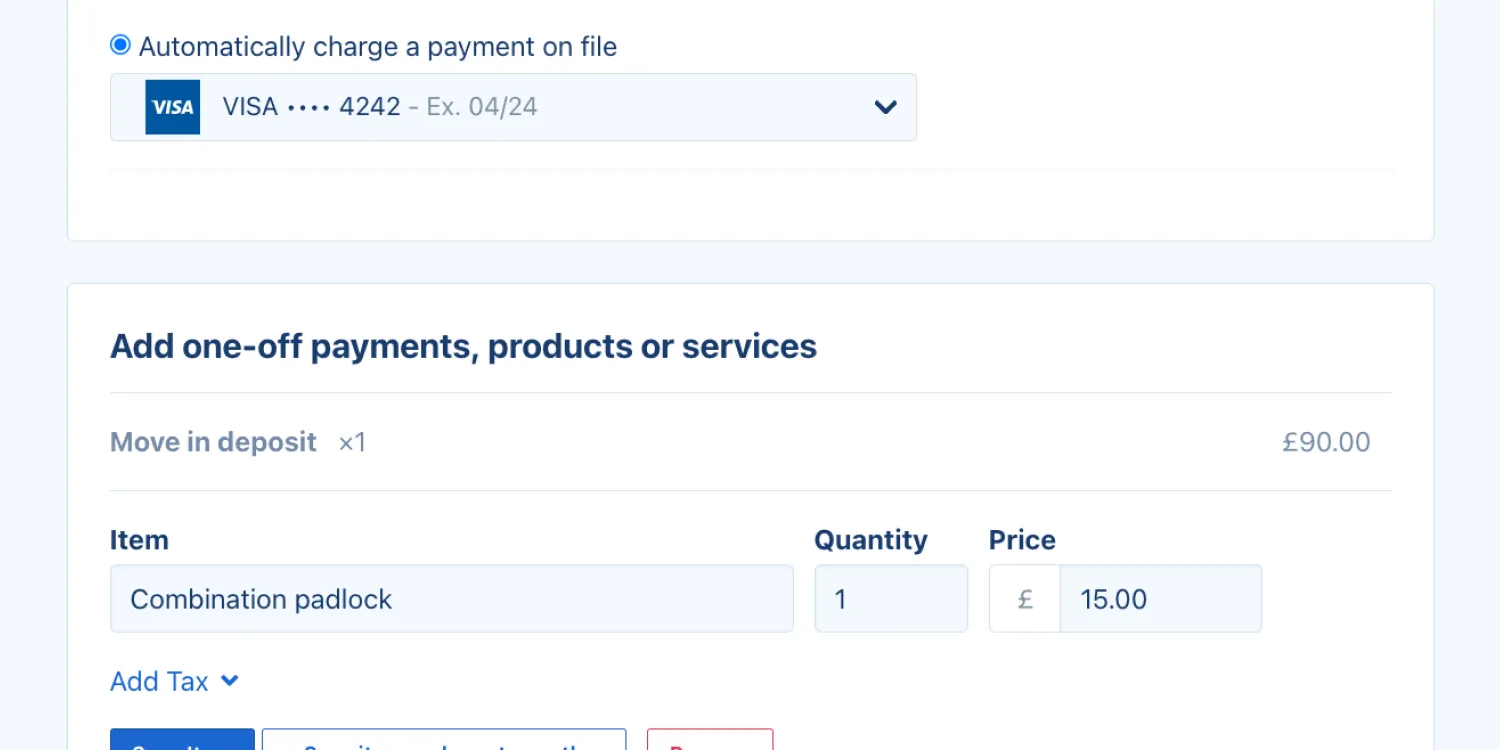 Get paid for extra goods and services with One-off Invoices!