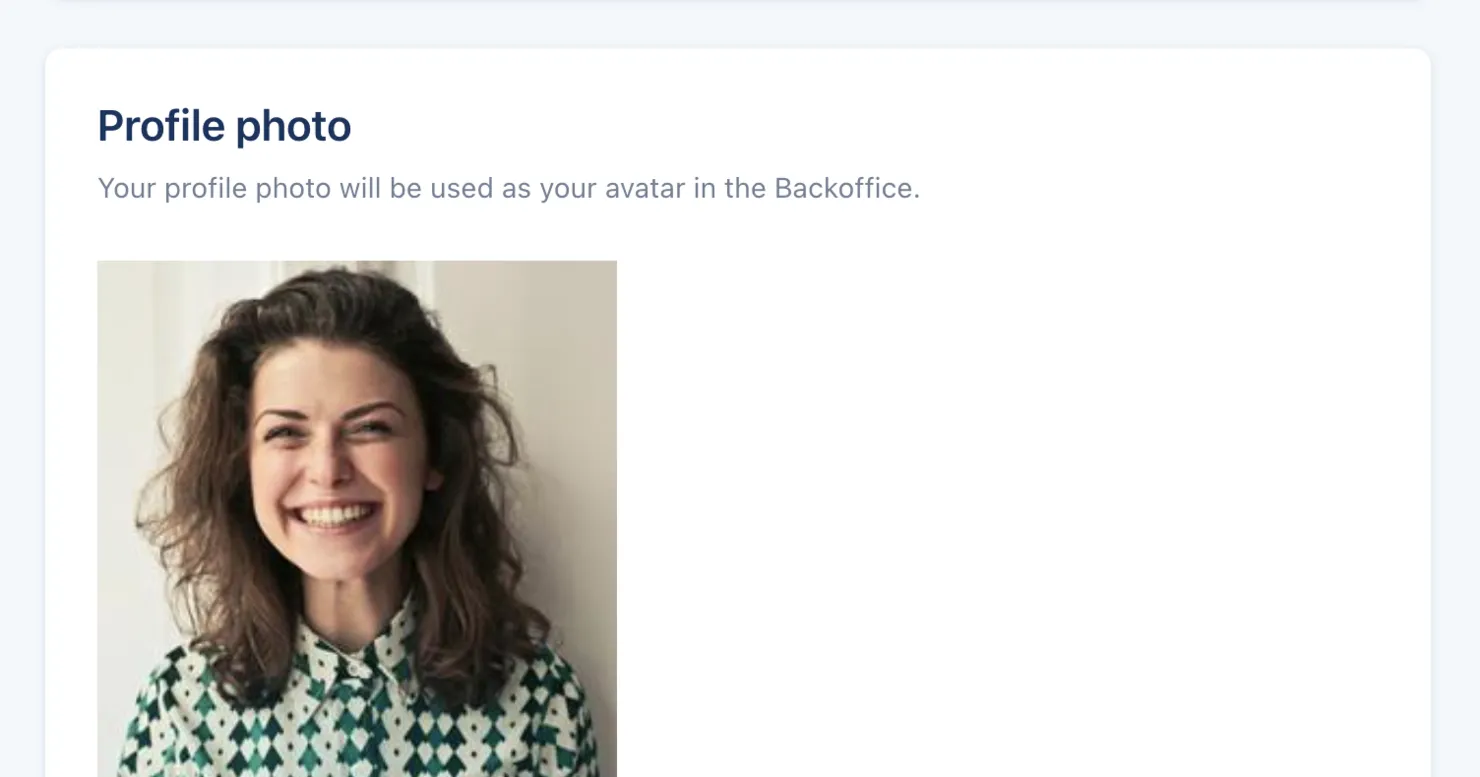 Upload your own profile photo
