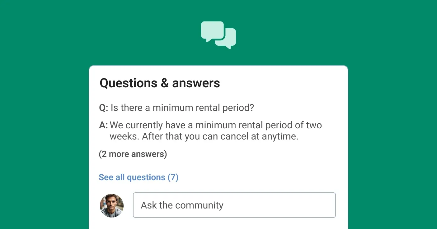 Utilise the questions and answers feature