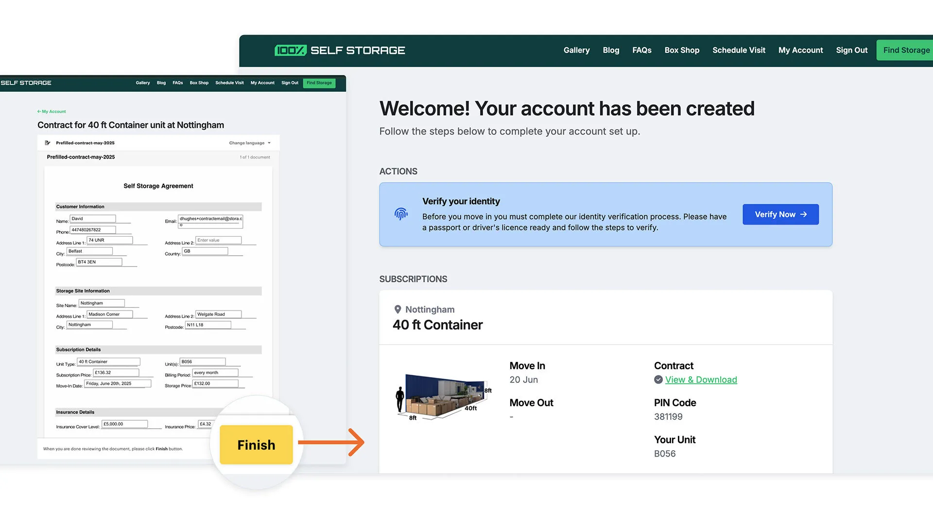 Auto-redirect to Account Screen After Contract Signing