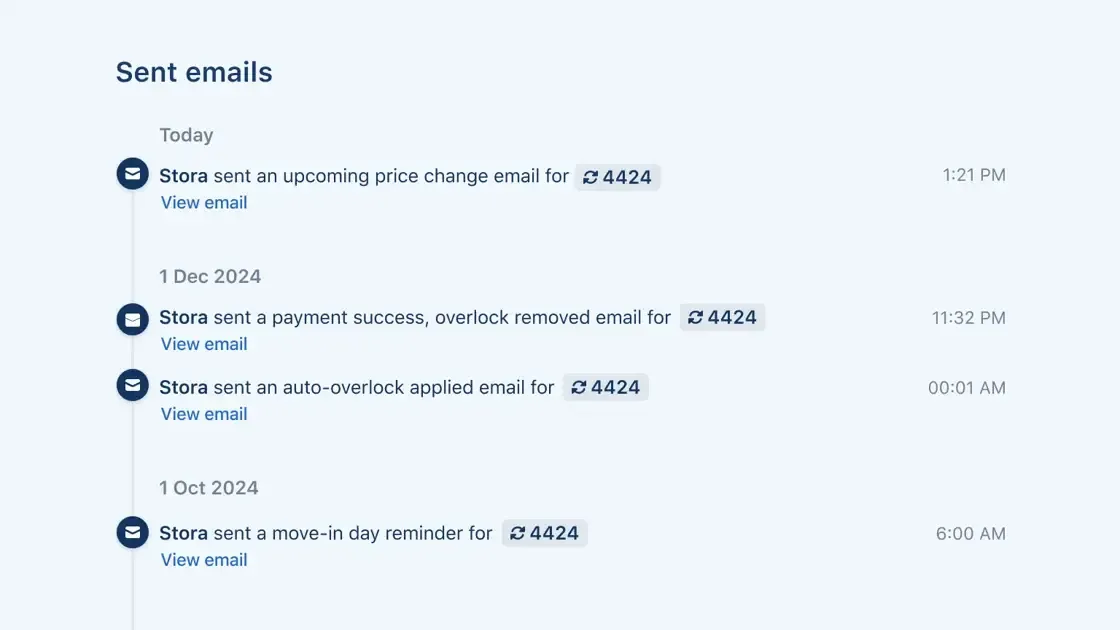 See every email sent to your customers