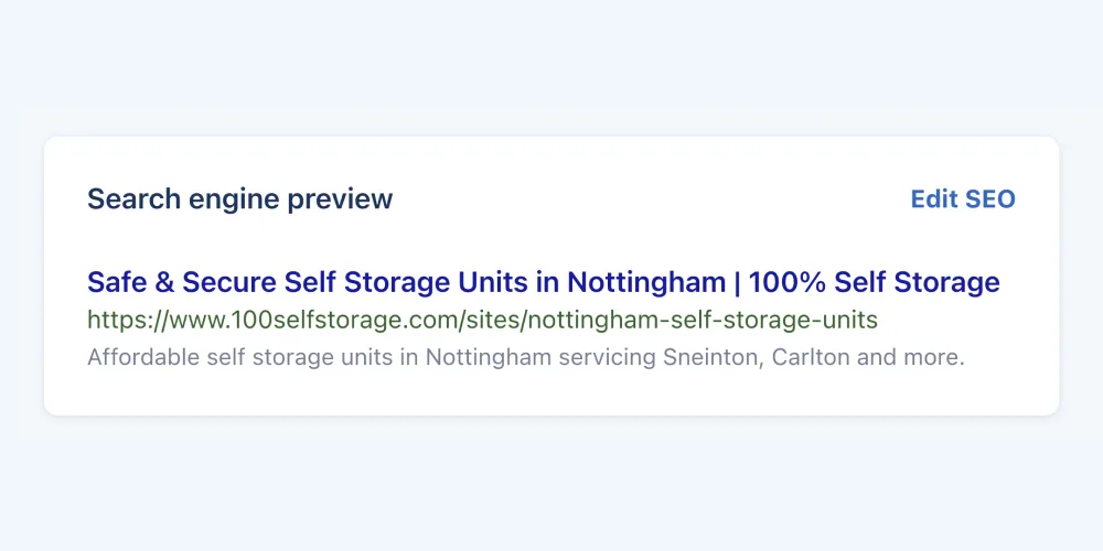 Customise SEO metadata for your Site, Unit Type & Content Pages