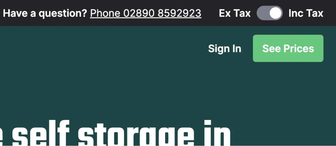 Let website visitors toggle tax