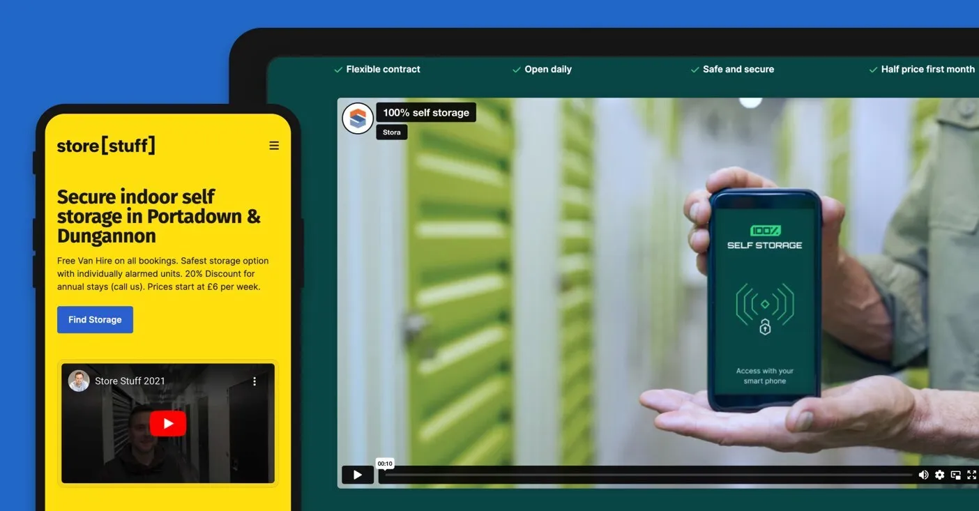 Homepage video layouts
